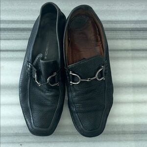 Men's Black Leather Loafers
